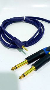 KABEL INPUT DARI HP KE MIXER AUDIO JACK 3.5MM TO 2 AKAI 6.5MM PANJANG 1.5 METER BERKUALITAS TERLARIS