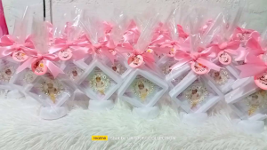 25 pcs mini frame with customized name for rosary