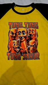 kaos anak-anak Tung tung sahur  \ Kaos Raglan 3\4 Anak/kaos anak perempuan/kaos kekinian/kaos raglan anak-anak