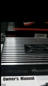 เพาเวอร์แอมป์ Formula-X FX-859K Class AB ขับกลางแหลม กำลังขับ 1200 วัตต์ / RMS 4 channel เครื่องเสียง