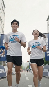 Samsung Marathon Inspired T-shirt Athletic Tee Breathable Lightweight Stylish Running Sportswear