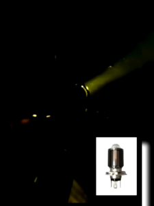 Lampu depan H4 HJG Bohlam lampu depan H4 Laser Hi Low Bajaj Pulsar 180  200 CC - 2 warna putih kuning