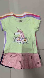 5-20kg Sét áo thun coton và quần vải ống rộng siêu cưng bé gái 171