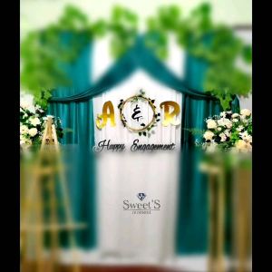 Backdrop Lamaran 1 Set Lengkap Paket Dekorasi Tunangan Wedding Ukuran 2.2 Meter