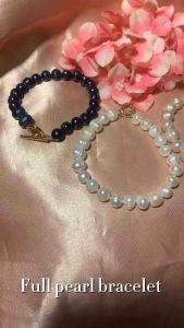 Harya Freshwater Pearl Plain & Stainless Steel Lock Bracelet for Women & Men