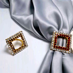 Bros Ring Jilbab segi Zirkon Kilap Mewah Elegan Simple Cincin Hijab Kerudung Segi Empat