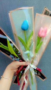 BUCKET BUNGA TULIP SATUAN PREMIUM HADIAH ULANG TAHUN KADO WISUDA ANNIVERSARY DAN VALENTINE