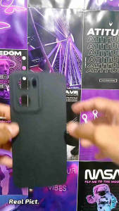 Promo Paket Murah 3in1 Case VIVO Y15S Camera Softcase Slim Black Matte Casr Liquit + Tg Anti Gores Ceramic Matte Anti Spy + Garskin Carbon 3D