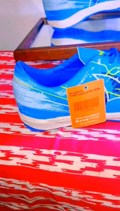 Sepatu Futsal Junior Biru Stabilo Berkualitas Kuat ringan Nyaman Dipakai Anti Slip Sol Full Jahit