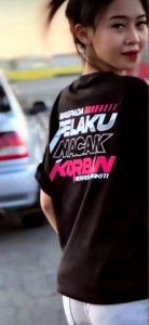 KAOS AWAS PELAKU MACAK KORBAN MERASA TERSAKITI / BAJU KATA PRIA & WANITA DEWASA VIRAL / T-SHIRT COMBAD 30S
