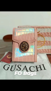 Tas HP GUSACHI Pink Croco Glossy Tas Wanita Import Cantik kd 225