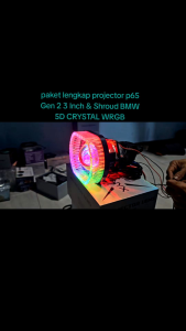 Paket Hemat Lampu Utama Projector Projie BILED 3 Inch P65 Gen 2 Vinyx Plus Shroud BMW 5D Crystal RGB Mobil Motor High Low