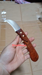 Dụng Cụ Cắt Gõ Sầu Riêng Bản Cong Cán Gỗ Chỉ Nhỏ Gọn