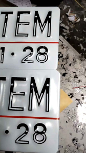 PLAT PUTIH MOTOR 1 PASANG DEPAN BELAKANG