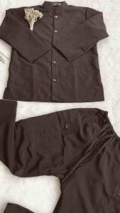 SETELAN BAJU PANGSI POLOS BAJU TRADISIONAL 3-12 TAHUN