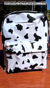 Naufal.storebag Tas sekolah Sd Smp Sma motif sapi-tas sekolah perempuan lucu-tas sapi lucu