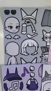 Set 8in1 sticker các Sprunki phối trang phục sáng tạo