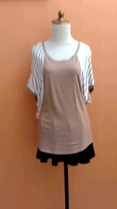 atasan kaos wanita coksu pastel MINIMAL cewek M L XL blouse lengan batwing santai