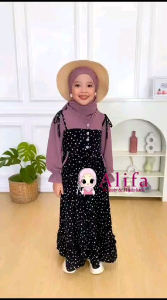 Ayra Kids by Alifa: Pashmina Dress Anak Super Cantik Aksen Tali Pundak