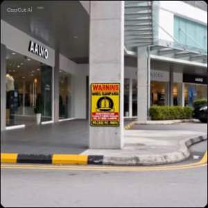 Clamping Zone Sign 30x45cm | Vehicles Parked Here Without Authorisation Will Be Clamped | Parking Warning Signage