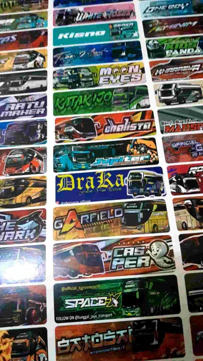 STIKER NEW LOGO BUS BASURI 1 LEMABAR ISI 45 KOTAK/STIKER BUS VIRAL ...