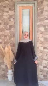 Abaya Bordir Turkey Gamis Taskia India Hitam Bordir