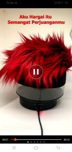 TIMNAS GARUDA TOPI RAMBUT SUPORTER BOLA/ TOPI BULU WIG COSPLAY / TOPI RAMBUT PALSU PECINTA BOLA