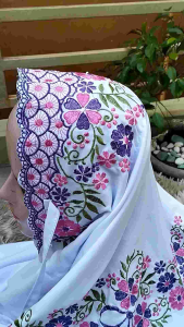 Mukena Dewasa Lajuran Terusan Langsungan Motif Bordir Mukena Santri Pondokan Mukena Kekinian Motif Terbaru Cantik Elegan Bahan Adem Mukena Katun Premium