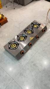 Bếp gas 4 lò điếu gang đầu đốt 2 vòng lửa chuyên bánh xèo  mỳ cay ... giá sel sập sàn