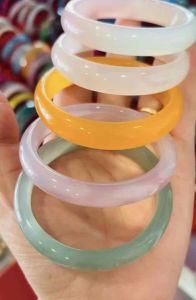 Vòng tay đá Mã Não bạch nguyệt quang dưỡng Tâm bóng đẹp