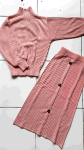 setelan rok rajut anak/satu set rok rajut(viral)