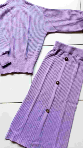 Setelan Rok Rajut Anak / Satu Set Rok Rajut Anak