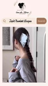 A185✨ Jepit Rambut Elegan and 法式简约布艺贝壳三角抓夹 Elegant Fabric Triangle Hair Clip 高级感鲨鱼夹气质盘发后脑勺发夹