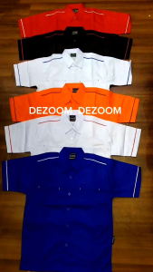 Kemeja Seragam Pdl Polos Enzino Ep01 Lengan Pendek bahan Drill