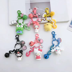SP Fashion Life Sanrio Keychain Kuromi Cinnamoroll Exquisite Anime Keyring for Girls Bag Anime Gifts 钥匙圈 锁匙圈 三丽鸥钥匙圈 可爱钥匙圈 玉桂狗钥匙圈 库洛米钥匙扣 精致可爱女包包钥匙圈挂饰