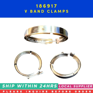 186917 V BAND CLAMP 5331789 COMPATIBLE VOLVO 543871 [PRE-ORDER LAMANG!!! DAPAT MAG-INQUIRE MUNA BAGO UMORDER LOCAL SUPPLIER WARRANTY] FOR CUMMINS M11 ISM11 QSM11 NT855 QSX15 Ford L and LT 9000 HYUNDAI VOLVO