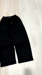 Snflwrsclb Celana Sweatpants Loose Baggy Fleece Katun Black Free Sticker