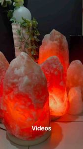 Himalayan Crystal Rock Salt Lamp -- 25 to 26 kg Full Lamp wt. - Natural Pink Stone - Indoor Lighting - Table/Floor Lamp - Decorative - Warm Glow - Marble Base