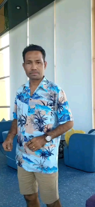 View Vi Shop ลายมะพร้าวฟ้าเสื้อเชิ้ตแขนสั้น เชิ้ตฮาวาย เสื้อสงกรานต์ เสื้อเชิ้ตแขนสั้น