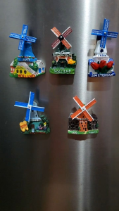 Fridge Magnet Tempelan Kulkas Souvenir Holland Amsterdam Kincir Putar Belanda