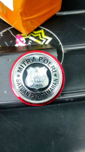 lencana mitra polri satpam cor lapis mika