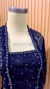 [V3] Kebaya Broklat Kutu Pendek V Viola - Kebaya Modern / Kebaya Wisuda / Kebaya Lamaran