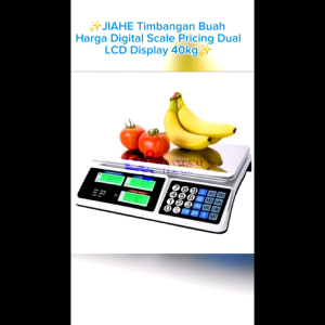 JIAHE Timbangan Buah Harga Digital Scale Pricing Dual LCD Display 40kg - 525 - White