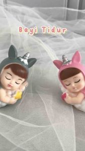 Miniatur Kue Tart Bayi Tidur & Hiasan Baby Shower