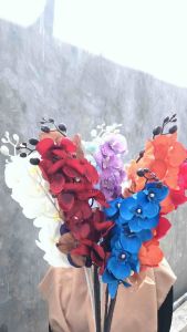 ANGGREK KAIN X9 ANGGREK JUMBO BESAR ANGGREK HIAS ORCHID ARTIFICIAL FLOWER BUNGA PALSU BUNGA HIAS PAJANGAN KUALITAS PREMIUM ANGGREK X9 REAL TOUCH