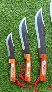 มีดเดินป่า มีดพก พร้อมซองหนัง มีขนาด 5"7"9"12"15" และ 18 นิ้ว สันหนา 4 มิล มีดอยุธยา อรัญญิกแท้