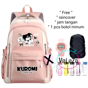 Tas ransel SANRIO KUROMI ransel anak perempuan sekolah SD SMP kapasitas tas besar tas ransel backpack fashion tas kuromi tas ransel