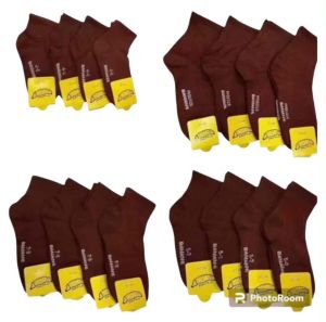 🧦🧦ถุงเท้านักเรียนสีน้ำตาลผ้าหนาดียกโหล12คู่มีไซส์ 4-6 5-7 7-9 9-12/ฟรีไซส์ สินค้ามีพร้อมส่งจ้า