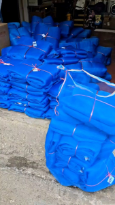 มุ้งลานเย็บสำเร็จ มุ้งเขียว มุ้งตากข้าว ผ้าลาน พลาสติกใหม่ มุ้งฝีมือคนไทย เหนียว หนา ทนทาน มีขนาดใหญ่สุดในตลาด เบอร์ 6- 12