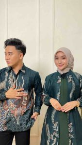 Baju Batik Couple Pasangan Lebaran 2025 Couple Keluarga Batik Couple elegan